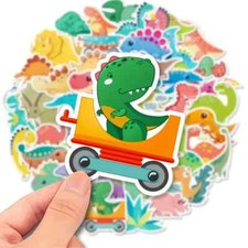 10 Cute Adorable Kawaii Dinosaurs Dinos Colorful Sticker Vinyl Decals Scrapbook