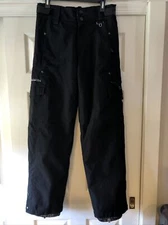 Nice ! Men's OCEAN EARTH Pro Series OE Lined SNOWBOARD Snow Cargo PANTS BLK sz S