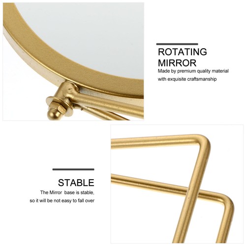 Rotating Vanity Mirror Travel Office Mirrors for Desk Table Top Makeup - 第 3/12 張圖片