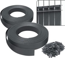 Kit de lamelles Occultantes PVC 150m x 4.7cm 300 Clips Brise Vue de Qualité Band