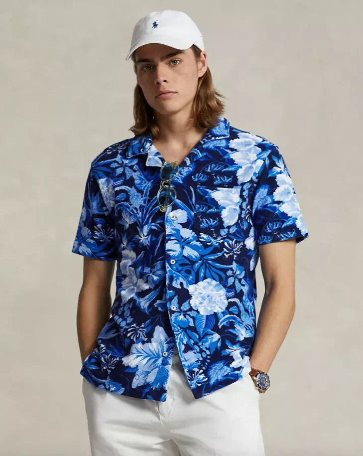 Polo By Ralph Lauren Men Jardin Floral Navy Floral Terry Camp