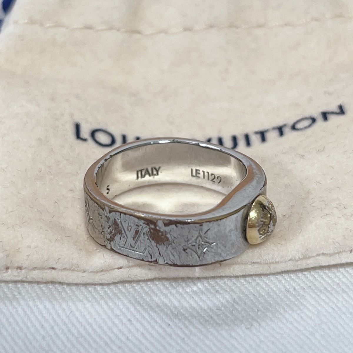 LOUIS VUITTON バーグ・レオ モノグラム リング A258016 Louis Vuitton Bergnanogram Ring S M00216 LE1129 Made in