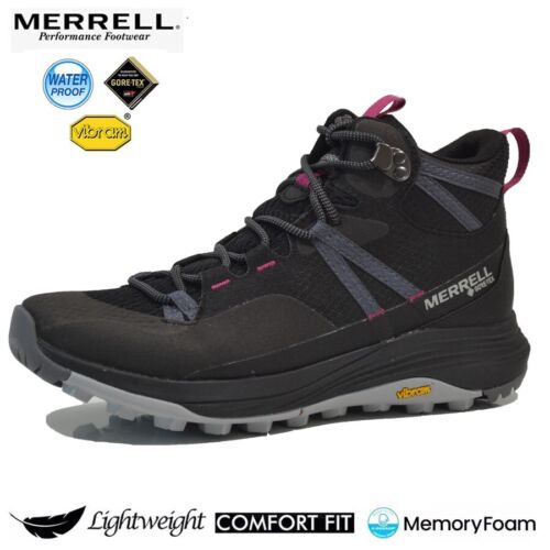 BOTAS DE SENDERISMO MERRELL PARA DAMA IMPERMEABLES GORETEX TOBILLO CAMINAR SENDERO ZAPATILLAS DE TREK - Imagen 10 de 25