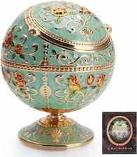 K COOL Windproof Ashtray with Lid Metal Portable Cigarettes Ashtrays for Outdoor