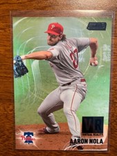 2021 Topps Stadium Club Virtual Reality Aaron Nola #VR-20 Black Parallel 98/99