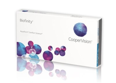 Biofinity CooperVision Kontaktlinsen 1x6 Stück Monatslinsen + Behälter