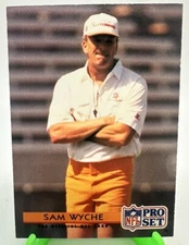 1992 Pro Set - #342 Sam Wyche Signed On The Back