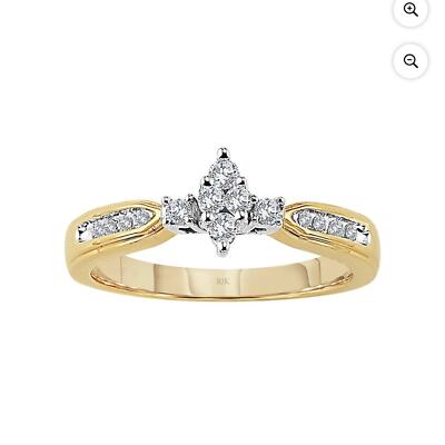 Woman s Keepsake 1/4 Carat T.W Diamond Lovelight Engagement Ring in 10k YellowGd