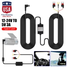 USB C Dash Cam Hardwire Kit For Fuse 12-24V to 5V/3A Type C Port Hard Wire Cable