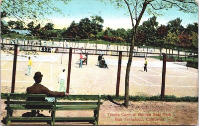 Postcard Tennis Court At Golden Gate Park San Francisco Ca 1910 Ebay