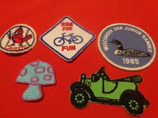 5 PIECE VINTAGE PATCH COLLECTION NEVER USED GREAT CONDITION BEAUTIFUL COLOR 496