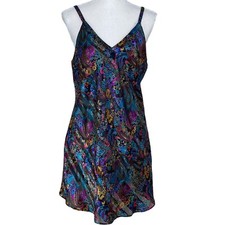 Vintage Fredericks Of Hollywood Chemise M Paisley 80s 90s Made In Hong Kong