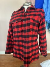 Vintage 50s 60s Woolrich Buffalo Check Red/Black Wool Flannel Shirt 1950s 1960s