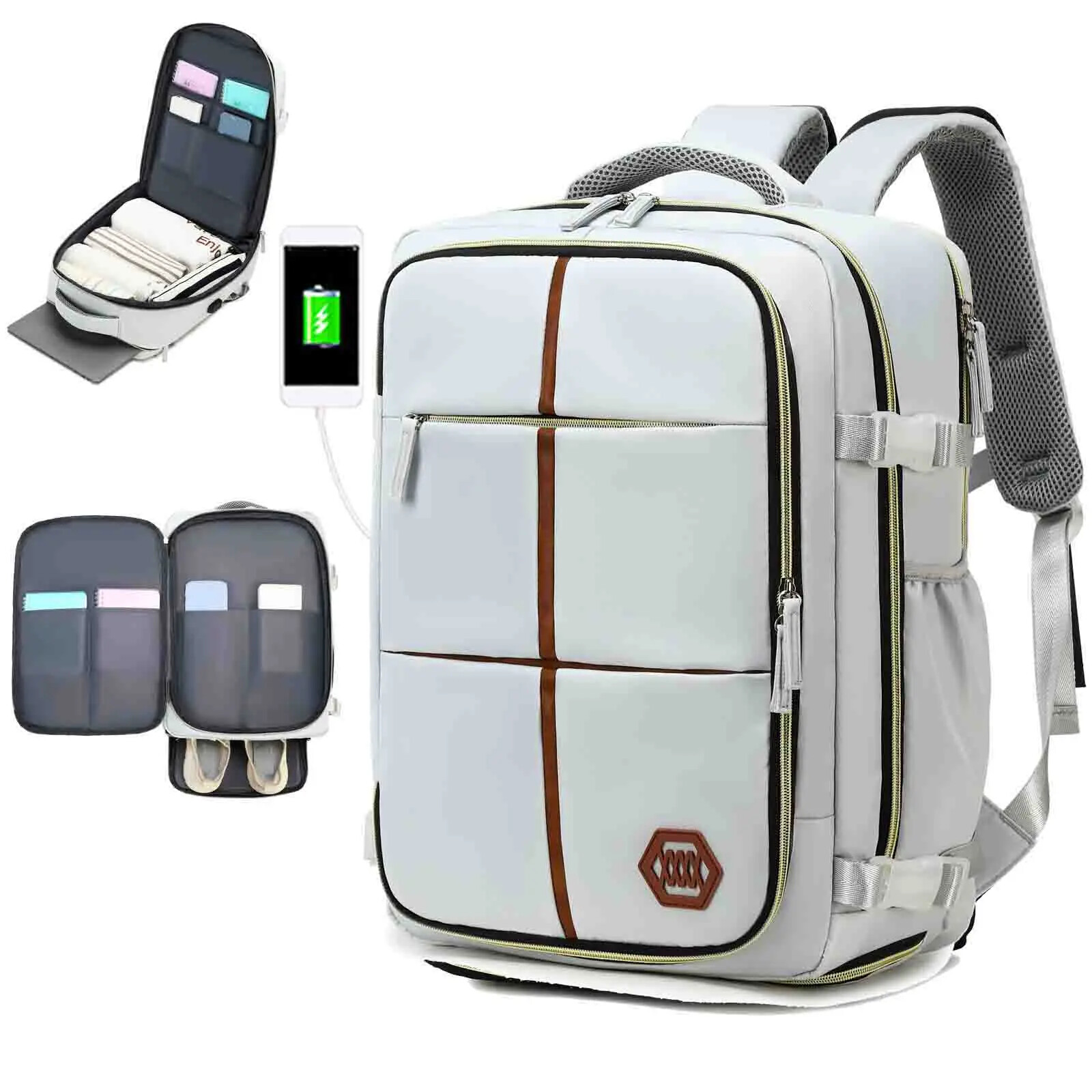 Travel Backpack Women Men Laptop Backpack Outdoor Sports Backpack Shoe-image