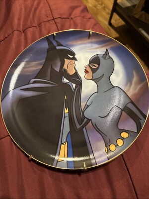 WB Gallery Batman & Catwoman Collectable Plate Almost Got 'Im Limited #2456/2500