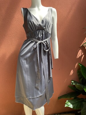 new Ripe Limited Clarie Satin Dress Pewter ladies S RP $179.95