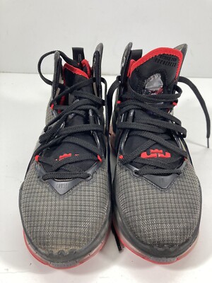 Nike Lebron 19 Sneakers Basketball Shoes Boys Sz 4 Black Red