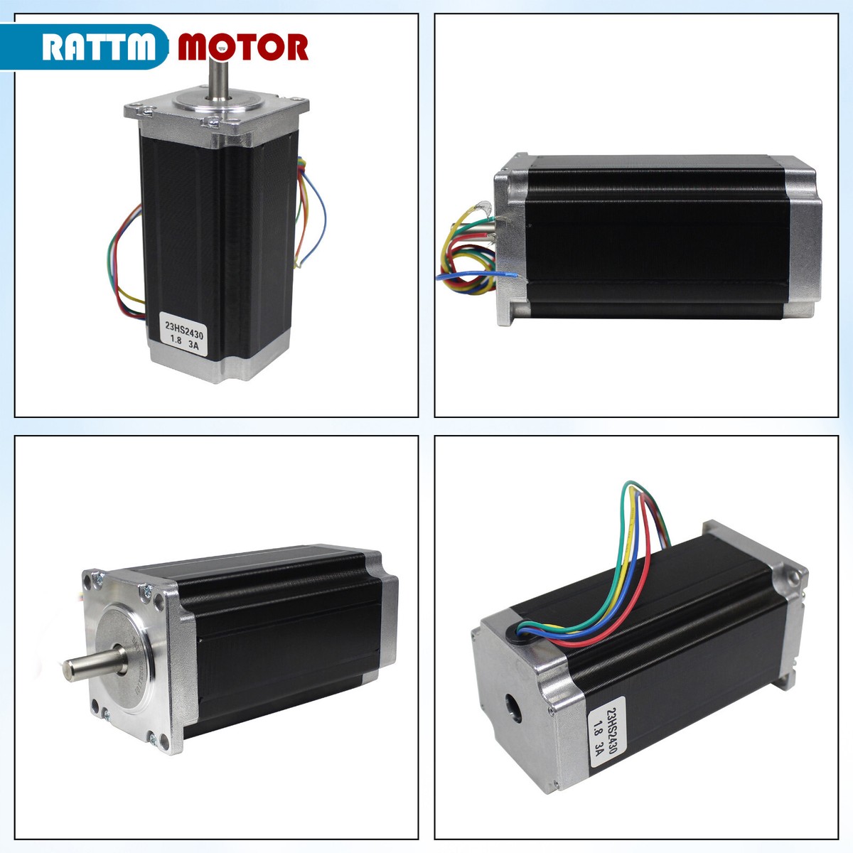 USA】Nema 23 Stepper Motor 425oz-in 112mm 3A 2.8Nm 8mm Shaft