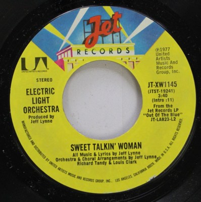 Rock 45 ELO - Sweet Talkin' Woman / Fire On High On Jet Records