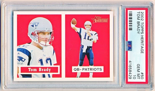 2002 Topps Heritage Tom Brady #50 PSA 10 - POP 26
