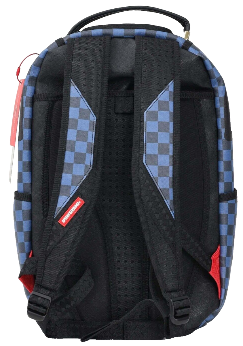 Sprayground Sharks In Paris Blue Monogram Checkered Books Sprayground Sharks In Paris Blue Monogram Checkered Books