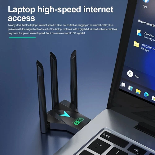 USB 3.0 Wireless WIFI Adapter 1300Mbps Long Range Dongle Dual Band Network 5G - Picture 12 of 13