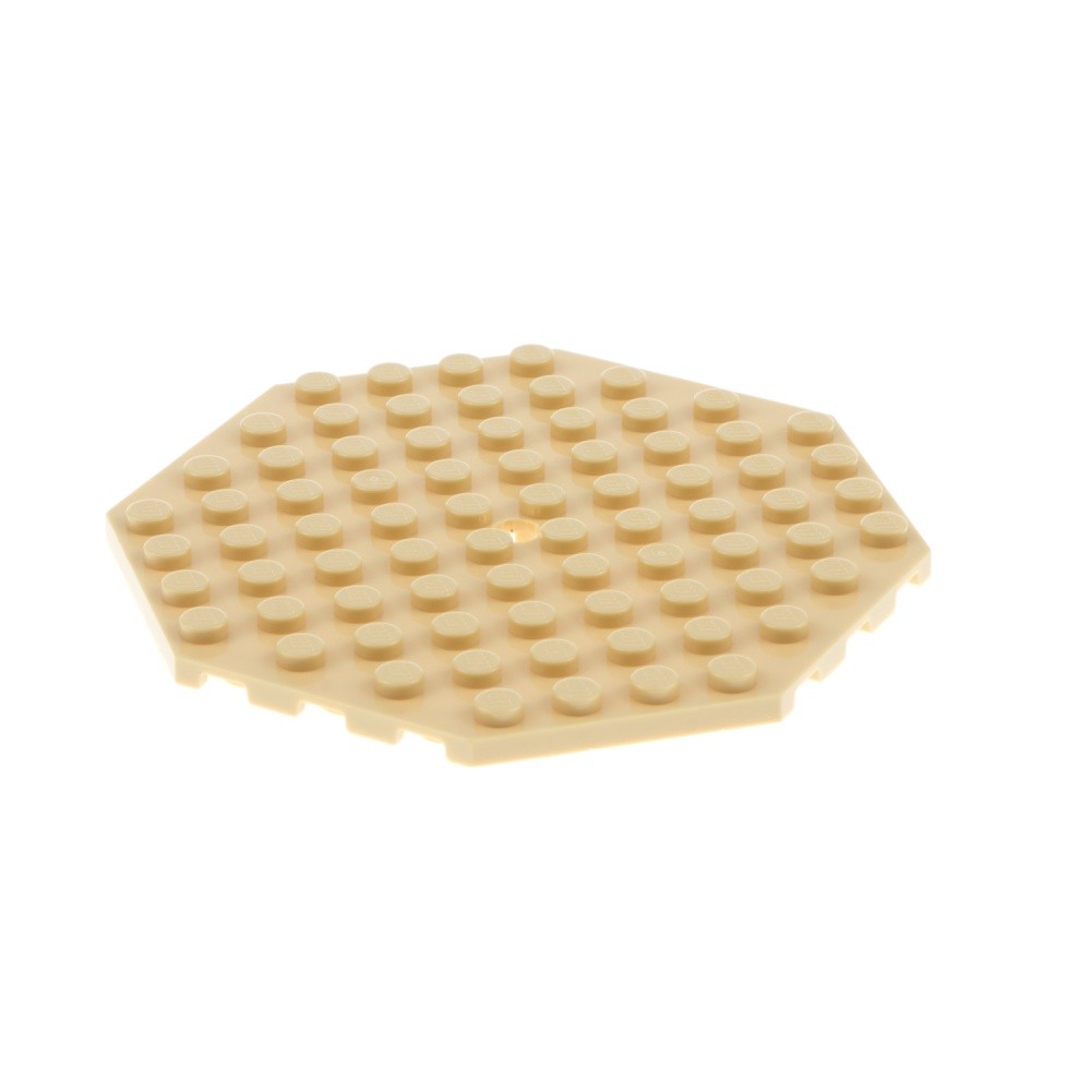 1x Lego Building Plate Modified 10x10 Beige Octagon 41075 4610669 89523
