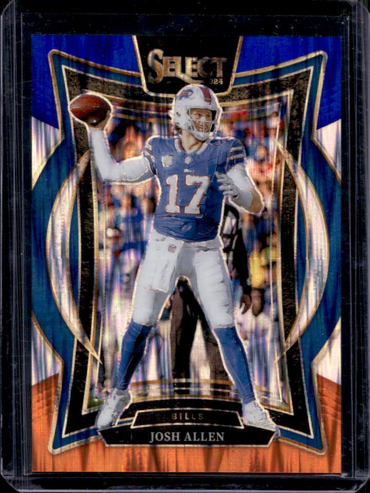 2024 Select Josh Allen Concourse Blue and Orange Prizm Shock #34/35 Bills