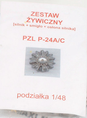 ex-Choroszy Modelbud 1:48 PZL P.24A/C Motor Gnome Rhône, Propeller & Verkleidung