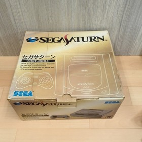 Sega Saturn Console & Virtua Gun in box with 2 controllers & 3 games Japan Gray