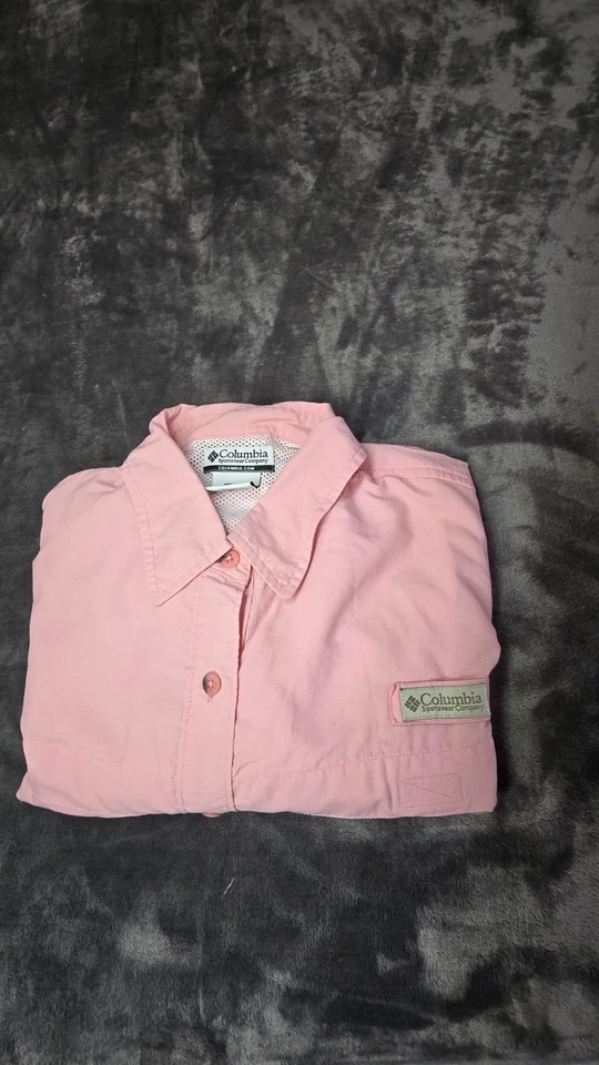 Columbia Women's Medium  PFG Tamiami II Long Sleeve Shirt darker Pink - Image 2 of 4