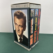 John Wayne Hollywood Star 3 VHS Box The Quiet Man/Rio Grande/Fighting Kentuckian
