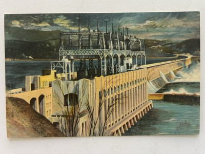 #ad #ad Conowingo Hydro Electric Development PA Linen Postcard Philadelphia Electric $4.00