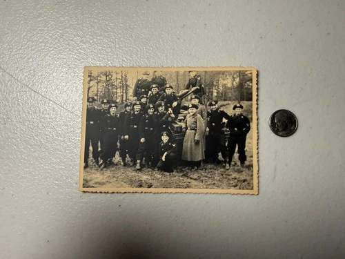 Original WWII Era German Military Photo Soldiers Tank Crew Uniforms Vintage