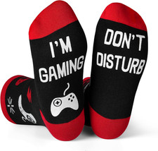Do Not Disturb I'M Gaming Socks,Men Gifts for Men Teen Boys Dad Son Kid St Patri