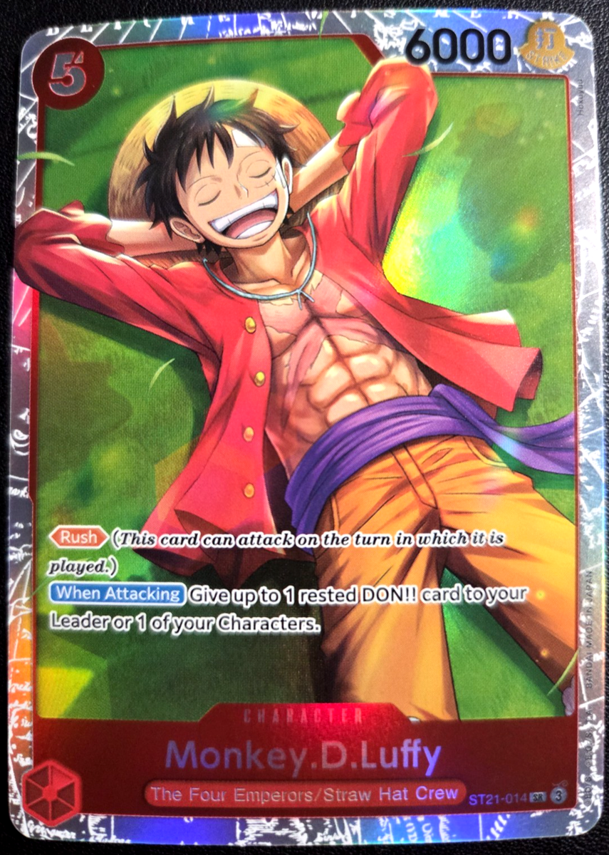 Monkey.D.Luffy ST21-014 SR ONE PIECE Tcg Card Game NM Red | eBay