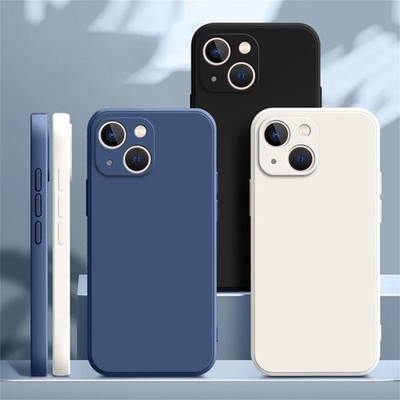 Flüssig Silikon iPhone Hülle Stoßfest Slim Cover Kameraschutz