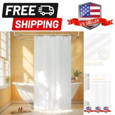 Waterproof Fabric Stall Shower Curtain Liner with 2 Large Magnets, 36 x 72 in...