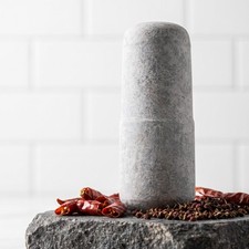 Manual Stone Pestle, Ergonomic Grip Kitchen Spice Grinder Tool