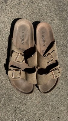 ODOLY Unisex Cork Footbed Slide Sandal Arch Support Summer Outdoor Size 40 US 9