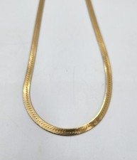 14k Yellow Gold 3.5mm Flat Snake Chain, 18"