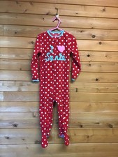 CARTER'S Sleeper One Piece Footed Christmas Pajamas I Love Santa Size 4T