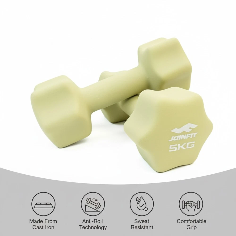 Anti-Slip 0.5KG -10KG Neoprene Dumbbell Sets Hand Weights For Women at Home Gym