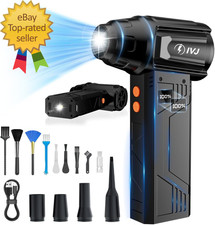 Compressed Air Duster 180000RPM Super Power Cordless Electric Air Duster with LE