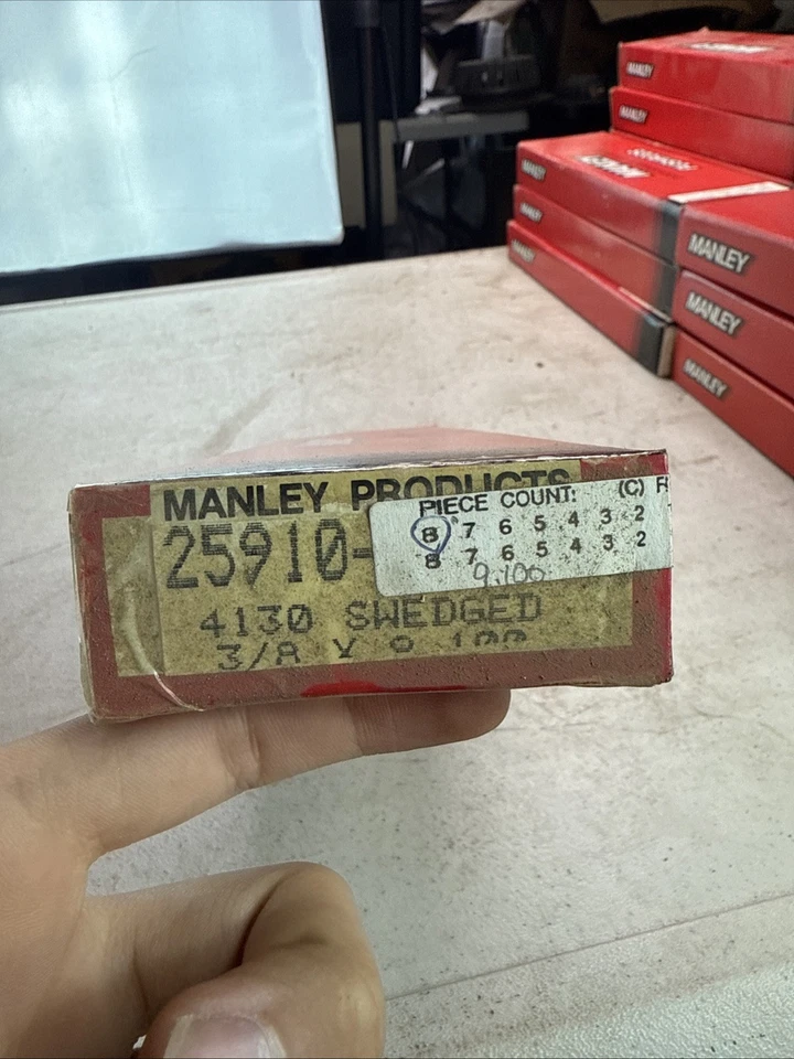 Manley 25910 8pc  4130 Sweged 3/8 x 8 . 100 Pushrod Set - Image 2 of 4