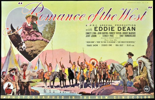 ROMANCE OF THE WEST 1946 Eddie Dean, Emmett Lynn, Joan Barton TRADE ADVERT - 第 1/1 張圖片