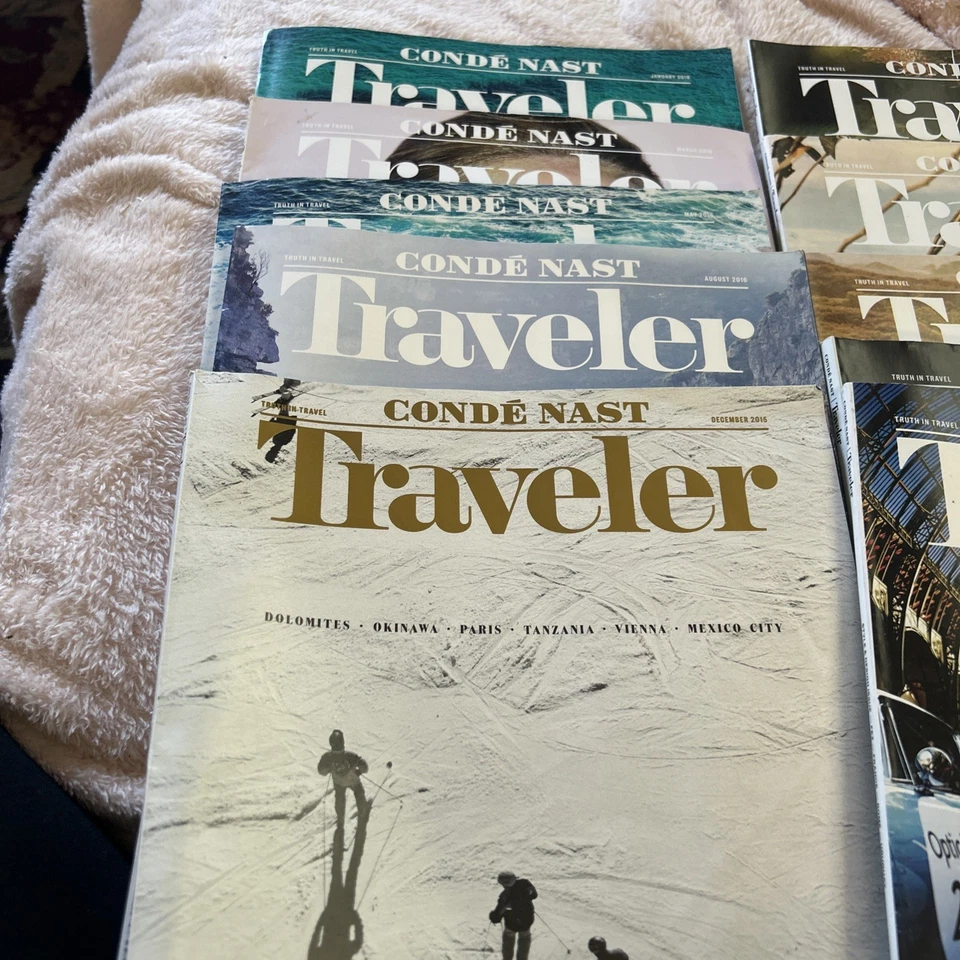 Lot Of 10 Conde Nast 2015 2016 Magazines~ Jan-August 2016, Sept, Nov Dec 2015 Foto 2 de 4