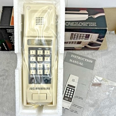 Vintage 80's Electro-Phone Corded Wall Mount Push Button New Deadstock Retro