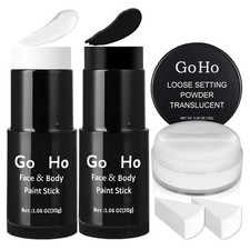 Go Ho 1.06oz Cream Face Paint Stick Pastel Purple Waterproof Full Coverage