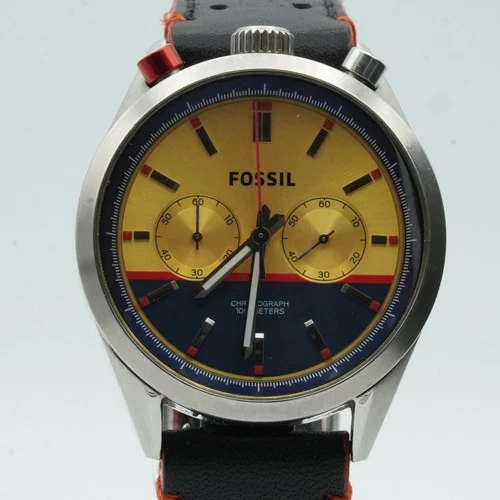 FOSSIL Quarz Herren Armbanduhr 41mm Sabo Schwarz Leder Edelstahl CH2979